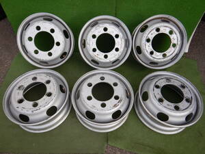 ★BS 4t トラック用★17.5×6.00 OFF：+135 PCD:222.25-6H ハブ径；164mm 傷、汚れ、錆、塗装剥がれあり 6本 MADE IN TURKEY