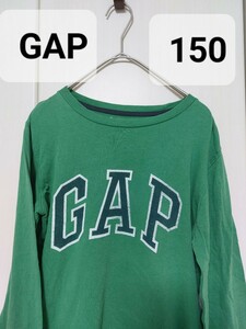GAP Gap длинный рукав футболка cut and sewn зеленый хлопок 150