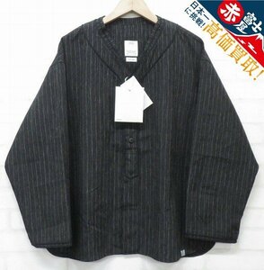 7T1877/未使用品 visvim 23ss DUGOUT L/S SANTOME BLACK 0123105011011 ダグアウトシャツ