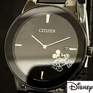 [Disney] Mickey Mouse / выставленный товар специальная цена /CITIZEN/ Citizen / мужские наручные часы / в подарок / мужской / очень редкий / Disney /Mickey/ черный цвет / редкостный 