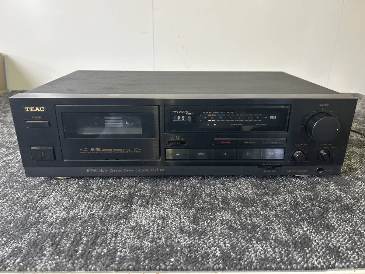 C5)TEAC 3ヘッドオートリバースカセットデッキ R-919X 再生OK 現状品