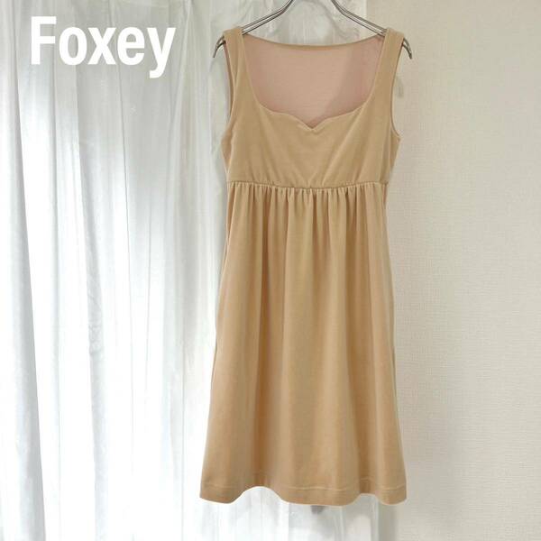 Foxey フォクシー DAISY LIN DAISY VELOUR ノースリーブワンピース ベロアワンピース フレアスカート　上品 高級　夏服　春服 レディース