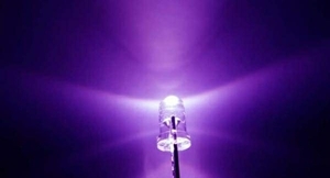  high luminance LED cannonball type purple purple 3mm 3Φ100ps.@ electron construction original work DIY ultra-violet rays UV greenhouse 