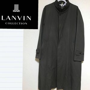 【LANVIN】メンズコート　難あり　希少　レア ビンテージ ロングコート ステンカラーコート