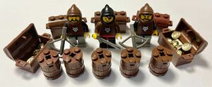 【LEGO お城シリーズ】ウルフ盗賊団3体＋宝箱セット