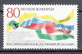西ドイツ 1986年未使用NH カトリック・ドイツ学友会連合/CV#1283