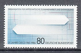 西ドイツ 1986年未使用NH 経済協力開発機構/OECD#1294