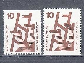 西ドイツ 1971年未使用NH 普通切手/事故防止#695/CD