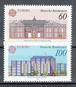 ドイツ 1990年未使用NH EuropaCEPT/郵政施設#1461-1462