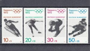 西ドイツ 1971年未使用NH 冬季オリンピック/札幌#680-683