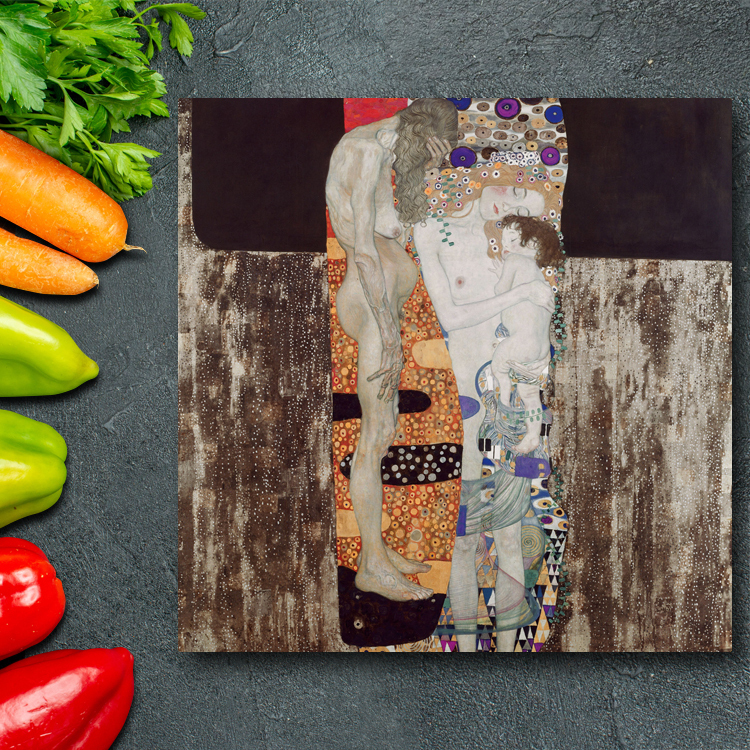 アートパネル アートボード クリムト 女の三世代 53×53 壁掛け インテリア 絵画 01, 美術品, 絵画, 人物画