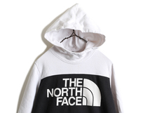 US企画 ■ ノースフェイス プリント スウェット フード パーカー レディース M / The North Face アウトドア 裏起毛 プルオーバー 2トーン_画像2