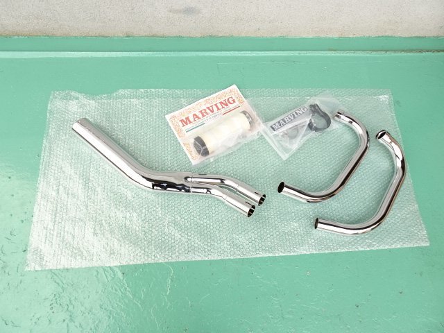 美しい MARVING マービング 鉄メッキショート GS400 マフラー