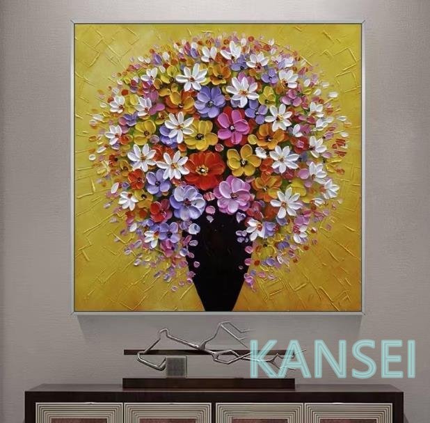 Très populaire★ Les peintures à l'huile peintes à la main avec des fleurs ajoutent de la couleur à cette peinture décorative haut de gamme., Peinture, Peinture à l'huile, Nature morte