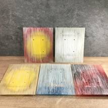 1000円スタート◇アクリル額装 5点セット 約37.9×31.0×3.3cm 額縁 空額 壁掛け 飾り物 展示 インテリア オブジェ 黄色 赤 まとめ 菊MZ_画像7