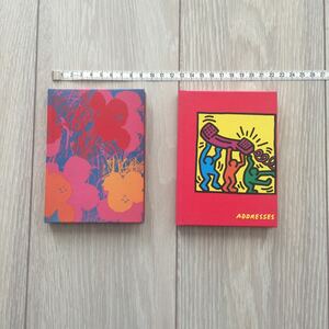 未使用 キースへリング アンディウォーホル アドレス帳 セット Keith Haring Andy Warhol
