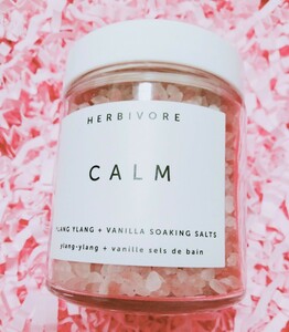 #si- salt CALM 113g×1 piece #Herbivore Botanicals# is -bi boa bathwater additive present ylang-ylang vanilla himalayan pink salt 