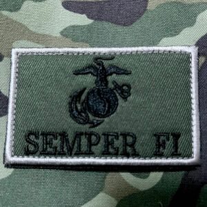 ■ 米軍 米海軍 USMC MARINE LOGO ミリタリー パッチ ワッペン カーキ 海兵隊 マリーン サバゲー リメイク