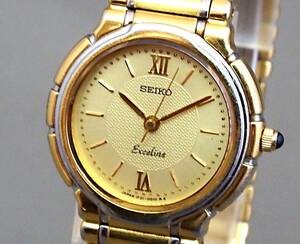 EU-9227#SEIKO Seiko Exceline IF21 женские наручные часы 3 стрелки б/у 