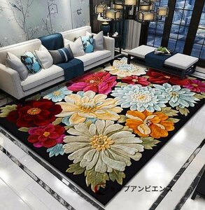 今季新品 豪華　家庭用カーペット 玄関マット段通 シルク絨毯 手織りカーペット 花柄160cm*230cm