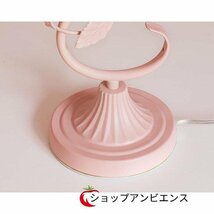 人気美品☆照明 スタンドライト テーブルランプ デスクライト姫系雑貨 花柄 ローズステンド/グリーン_画像6