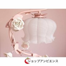 人気美品☆照明 スタンドライト テーブルランプ デスクライト姫系雑貨 花柄 ローズステンド/グリーン_画像3