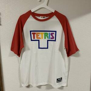 TETRIS (テトリス) - Lサイズ ゲームTシャツ テトリスTシャツ パズルゲーム オールドゲーム 積みゲーム (タグ付き新品未使用品・完売品)