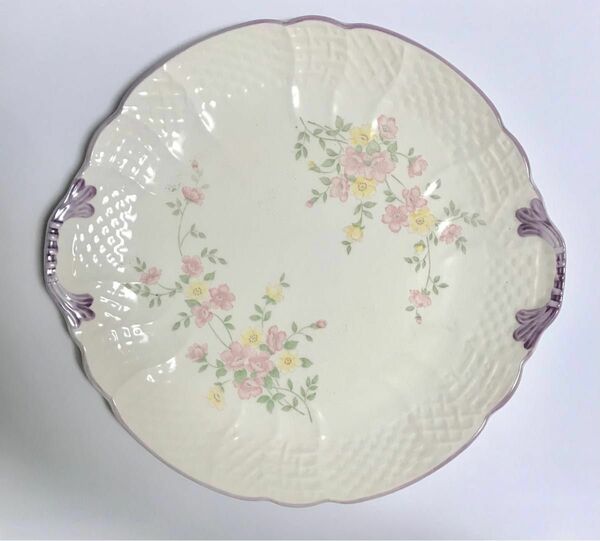 Blue Bell Furukawa Japan ブルーベルフルカワ　花柄 昭和レトロ　レトロ　アンティーク 大皿 33cm