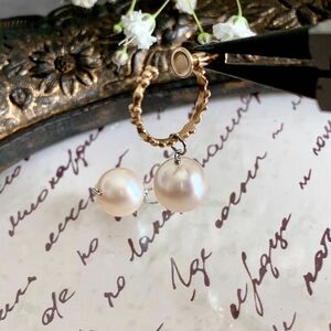 【002】あこや貝本真珠 パール ピアス・イヤリング チャーム 色艶綺麗