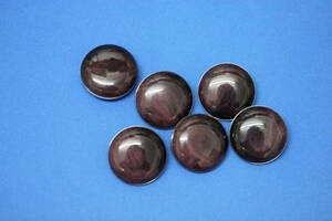 イタリア製　足付樹脂&金属ボタン　紫マーブル　サイズ31mm×6個