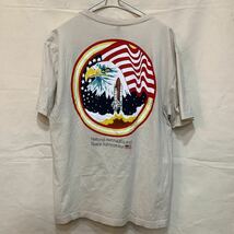 263.H&MプリントTシャツ古着アメカジUSAアメリカNASAサイズLベージュ_画像2