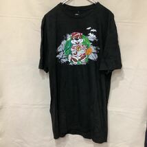 292.デッドストックUSA企業Tシャツ古着アメカジハロウィンサイズLブラックビンテージ_画像2