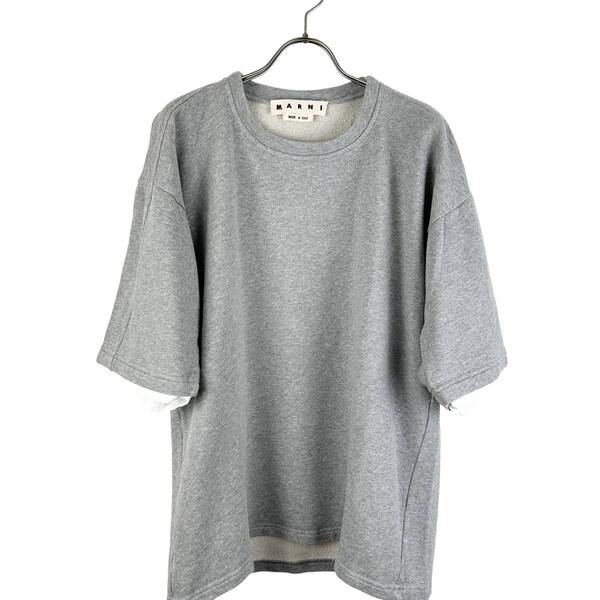 【20%OFF】MARNI(マルニ)Second Layer Sleeve T Shirt 16SS (grey)