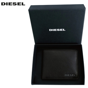 【即決】新品 DIESEL ディーゼル 2つ折り 財布 本革 ヤギ革 レザー メンズ ブランド 03927 br