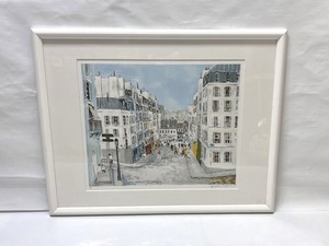 Art hand Auction 購入20万円!限定225部 作家物 ボイソウ『街角』リトグラフ 88/225部 高級額縁付き 外寸910×720×26mm 風景画 絵画 シルクスクリーン, 美術品, 絵画, その他