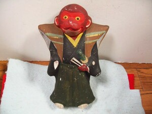 【福】　古い伏見人形　裃申土人形　 猿 さる サル 丹嘉　京都　郷土玩具