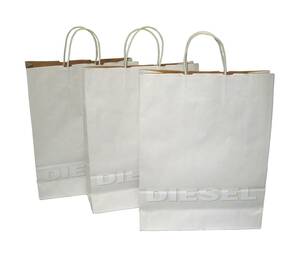 DIESEL ディーゼル TRANS CONTINENTS トランスコンチネンツ ショップ袋 4枚セット お買い物袋 ブランド紙袋 ショッパー ホワイト
