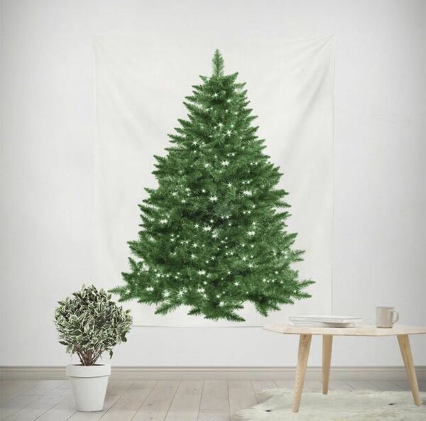 クリスマスツリー　タペストリー　もみの木　壁掛け　75×150cm