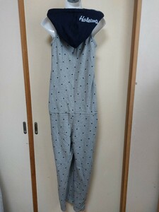  free shipping is Ray wa Jump suit lady's size free gray × navy blue unused tag attaching HALEIWA HAWAII Hawaii ( inspection ) all-in-one coveralls overall 