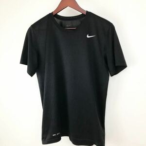 美品 大きいサイズ NIKE ナイキ 半袖 Tシャツ メンズ L 黒 ブラック シンプル モノトーン スポーツ DRI-FIT ドライフィット トレーニング