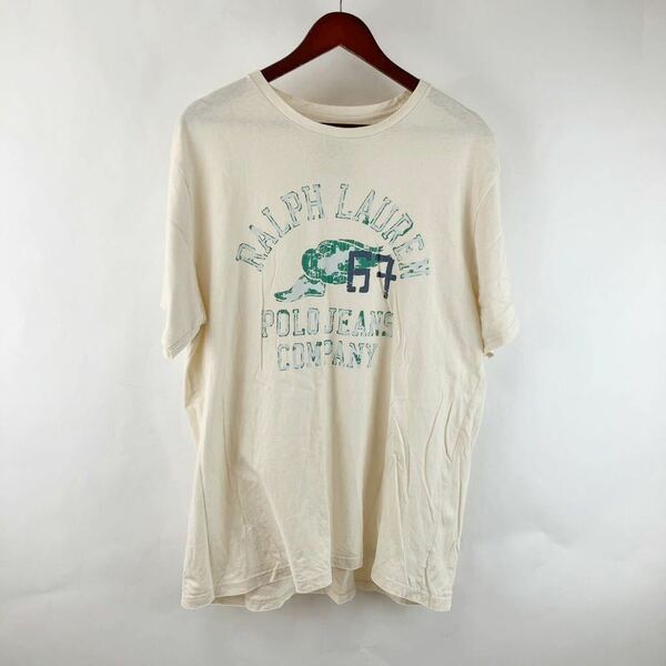 RALPHRLLAUREN ラルフローレン 大きいサイズ メンズ Tシャツ XLサイズ LLサイズ プリントTシャツ 半袖Tシャツ Tシャツ コットン100% 白