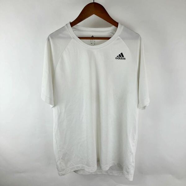 adidas アディダス 大きいサイズ xoサイズ 3Lサイズ 半袖Tシャツ 速乾 アディダスランニング スポーツウェア　ポリエステル製 ホワイト