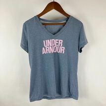 UNDER ARMOUR アンダーアーマー 半袖Tシャツ レディース SMサイズ Sサイズ Vネック シンプル ワンポイントTシャツ スポーツウェア スポーツ_画像1