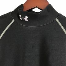 UNDER ARMOUR アンダーアーマー 長袖 Tシャツ メンズ SM 黒 ブラック インナー スポーツ トレーニング シンプル ウェア ワンポイント_画像3