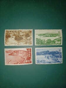 第一次国立公園シリーズ「十和田」【未使用記念切手】4種完