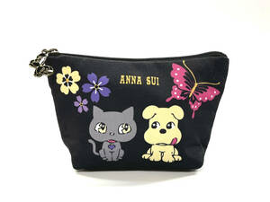 ANNA SUIxPeko Anna Sui pouch .ko Chan collaboration cat & dog ( used beautiful goods )