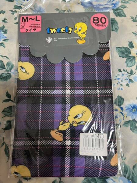 トゥイーティー tweety タイツ 新品 80デニール