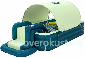 2.1m automatic in fre pool sunshade attaching slipping pcs attaching Family pool 3... two . drainage . slide ... prevention safety less . enduring high temperature summer measures green 
