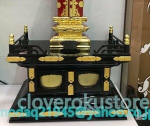 仏教美術 木造須弥壇 本金鍍金金具 高級仏壇の須弥壇 黒塗 木製 幅さ36cm 寺院 仏具