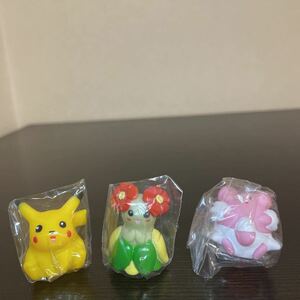 ポケモン ソフトマスコット 3種 未使用 ピカチュウ キレイハナ ハピナス フィギュア ポケットモンスター